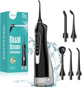 COSLUS Hilo Dental de Agua: Irrigador Oral Portátil Inalámbrico 300ML Recargable Limpiador de Viaje IPX7 Impermeable Máquina de Hilo Dental Eléctrico para Limpieza de Dientes C20(F5020E)
