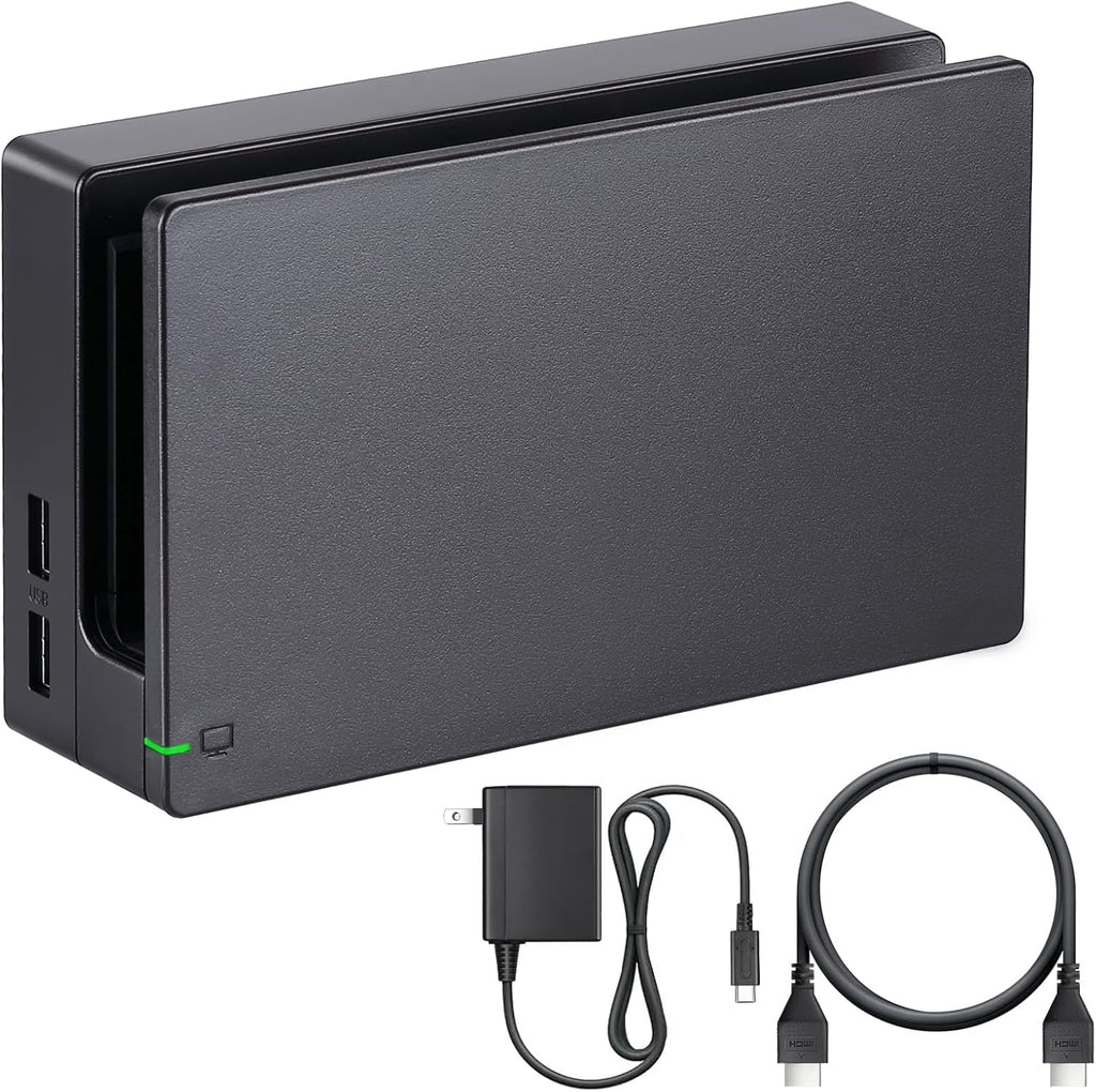 Estación de acoplamiento de TV para Switch: conjunto de estación de acoplamiento de base de TV 3 en 1 con módulo IC mejorado, cargador, cable HDMI, accesorios para consola Switch (no compatible con Switch 2) 