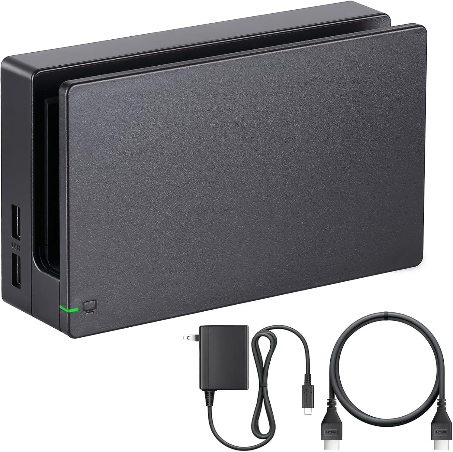 Estación de acoplamiento de TV para Switch: conjunto de estación de acoplamiento de base de TV 3 en 1 con módulo IC mejorado, cargador, cable HDMI, accesorios para consola Switch (no compatible con Switch 2) 