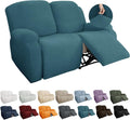 1 FUNDA FALTANTE Y ZIPPER VIENE ADENTRO. Funda para Sofa Reclinable YEMYHOM 6 Piezas | Elastica Jacquard Loveseat | con Bolsillo | Base Elastica | Azul Pavo Real