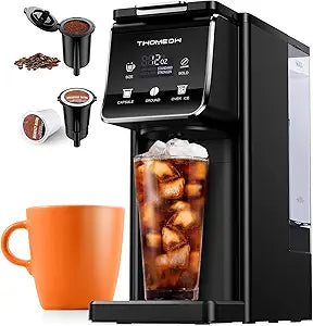 ⚠️ PRESENTA USO, NO AFECTA SU FUNCIONAMIENTO — Cafetera Individual Hot & Iced — K-Cup y Café Molido, Tanque 52oz, Filtro Reutilizable, Negro