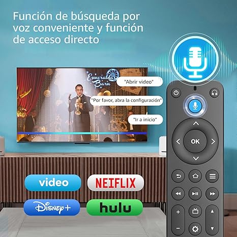 Control remoto por voz de repuesto para Fire Stick/Amazon Toshiba Insignia Fire Smart TV (1ª/2ª/3ª generación)