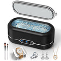 Limpiador Ultrasónico de Joyas 48KHz – 2 Modos, Acero Inoxidable 304, 355ml, Color Negro