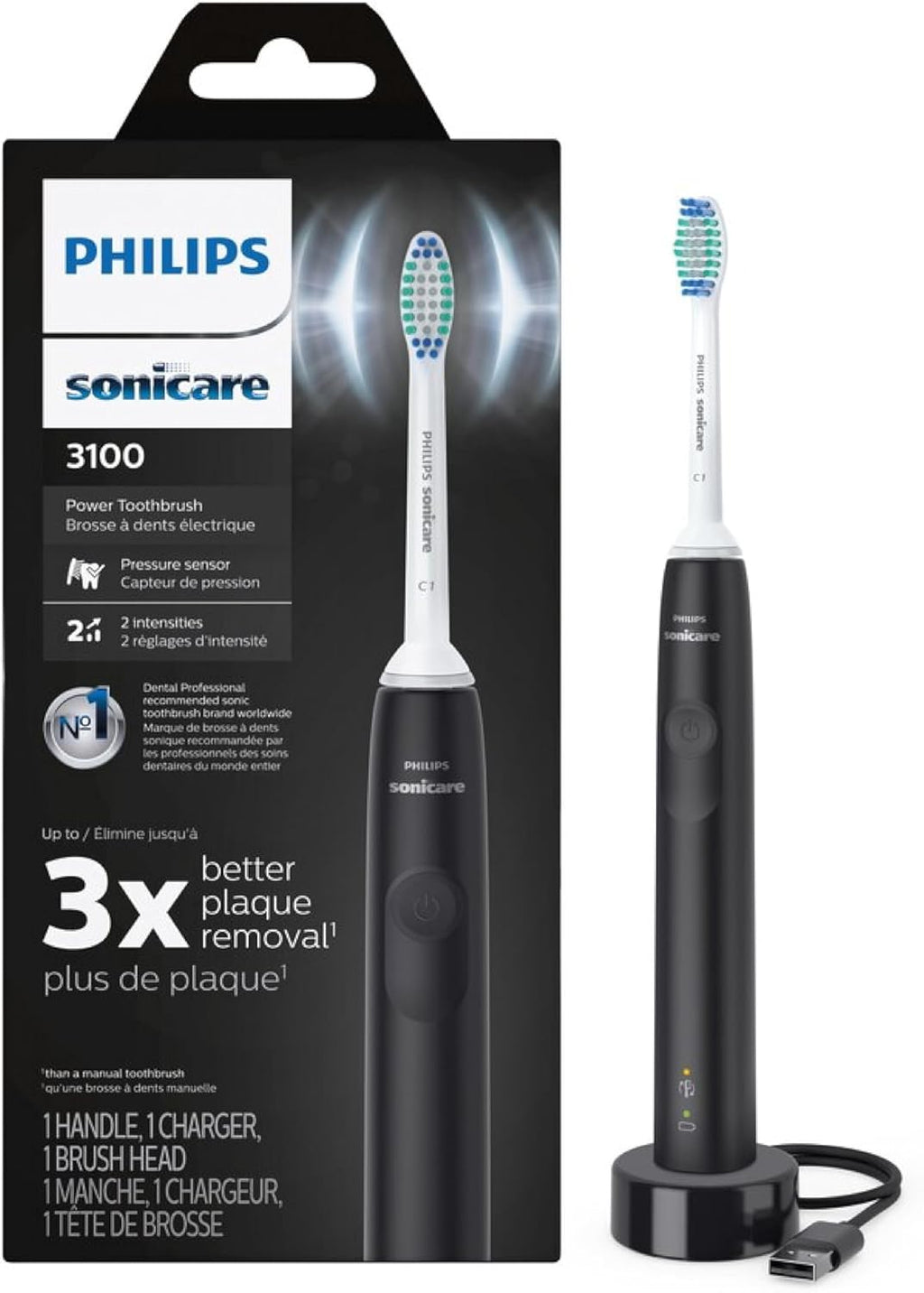 Phillips Sonicare Sonicare ProtectiveClean Removes up to 7x More Plaque, Long lasting 4 day Battery Life Rechargeable Electric Toothbrush, White/Grey