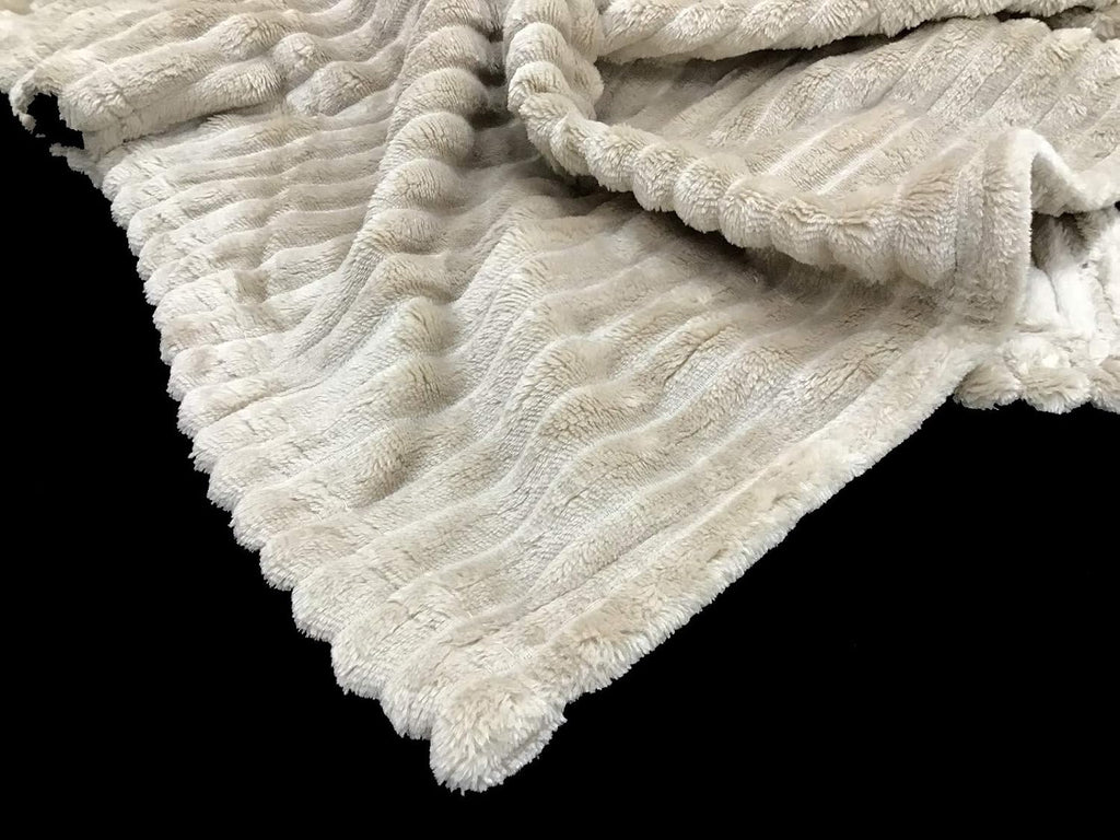 Manta de Microfibra Forro Polar con Piel Sintética | Para Sofá y Cama | Ultra Suave y Cálida | 1 Unidad