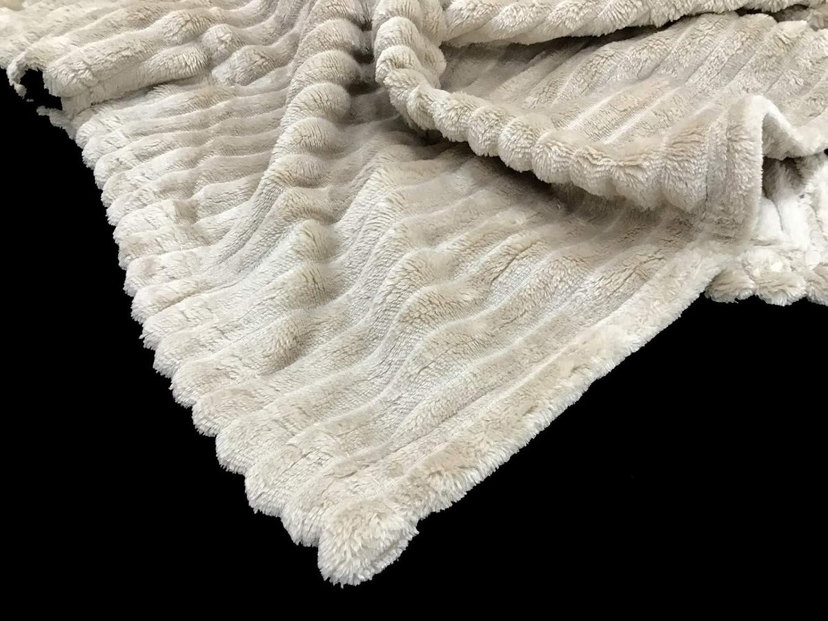 Manta de Microfibra Forro Polar con Piel Sintética | Para Sofá y Cama | Ultra Suave y Cálida | 1 Unidad