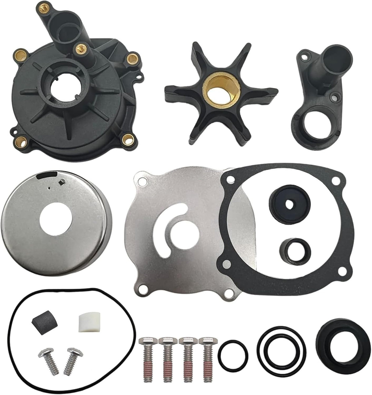 GHmarine 5001594 Kit de reparación de bomba de agua con carcasa para motores Johnson Evinrude V4 V6 V8 de 85-300 HP 395060 390768