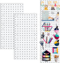 LANSI Pegboards, Pegboard Wall Organizer Panels, Peg Boards for Wall, Craft Room, Kitchen, Garage, Living Room, Bathroom, and Study Room, Easy to Install (4Pcs)