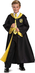 Disguise Harry Potter Hufflepuff Robe Prestige Children's Costume Accessory, Black & Yellow, Kids Size Large (10-12)