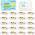 20 juegos de kits de circuitos eléctricos STEM para niños de 8 a 12 años, experimentos científicos con bombillas, circuitos básicos sencillos, proyectos para 2.º, 3.º y 4.º grado, kits para construir placas de circuitos en el aula.