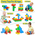 Bloques magnéticos, 32 piezas, bloque de construcción magnético grande para niños de 3, 4, 5, 6, 7, 8 años, cubos magnéticos de color, juguetes de aprendizaje para niños de 1 a 3 años, juguetes sensoriales de 4 a 8 años, regalos de Navidad y cumpleaños