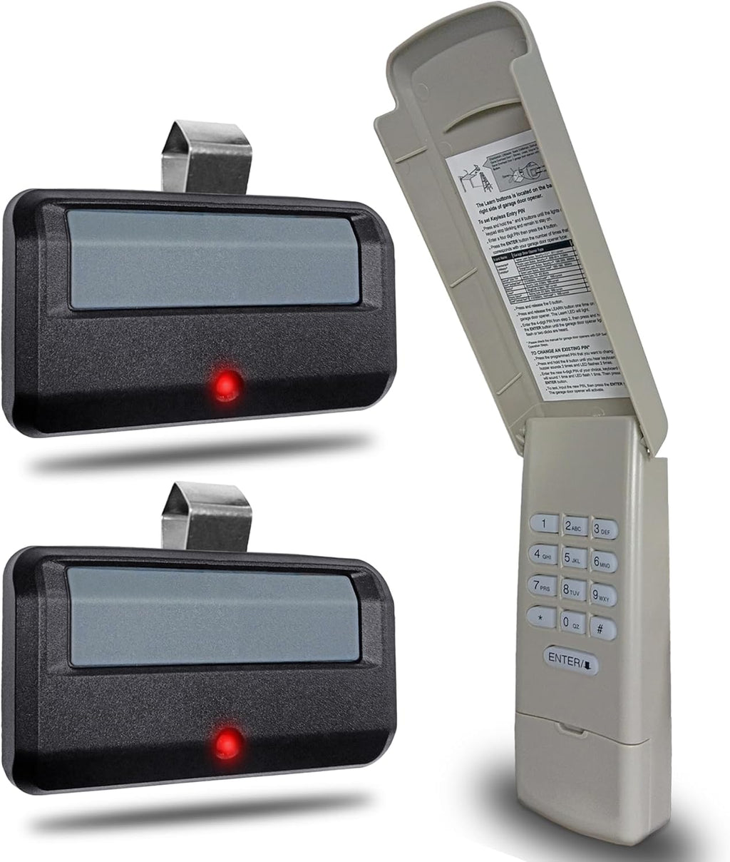 Teclado y Control Remoto Universal para Puerta de Garaje Chamberlain LiftMaster Craftsman | 891LM Compatible con Botones Amarillo, Morado, Verde, Rojo/Naranja