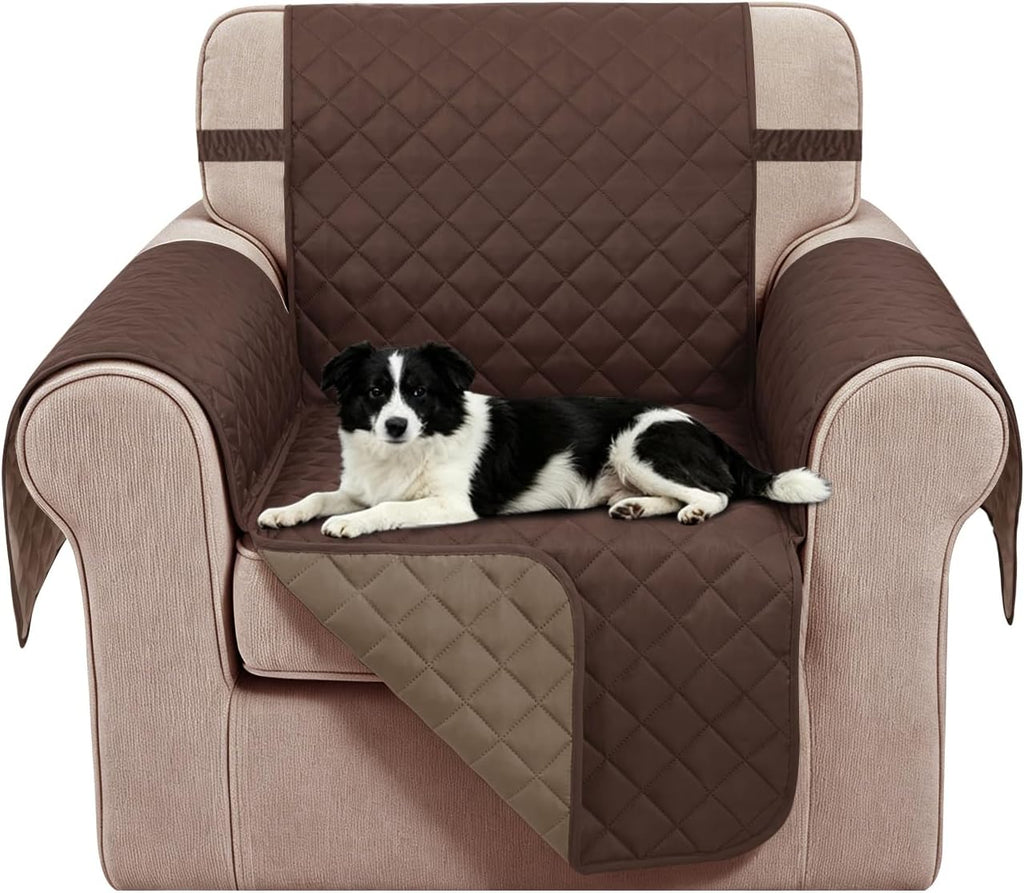 Funda Reversible para Sillón Reclinable Luxshare Home 23" – Chocolate/Gris Topo, Protector de Muebles Para Mascotas y Lazy Boy