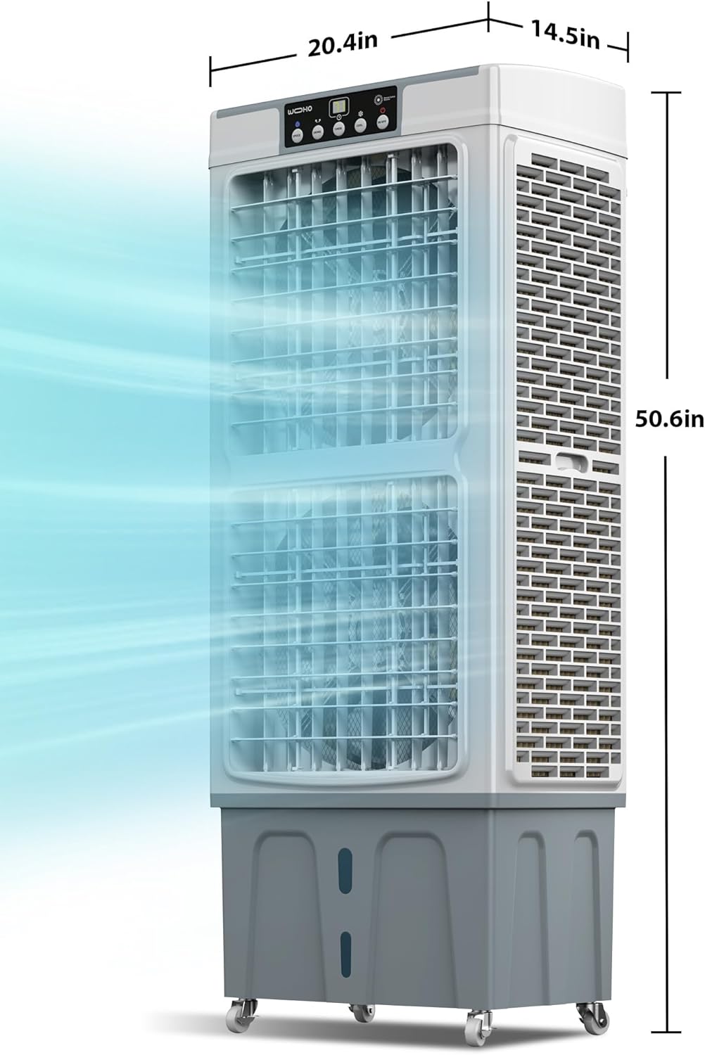 5000 CFM Portable Swamp Cooler - 50" Evaporative Air Cooler with 9.3 Gal Water Tank