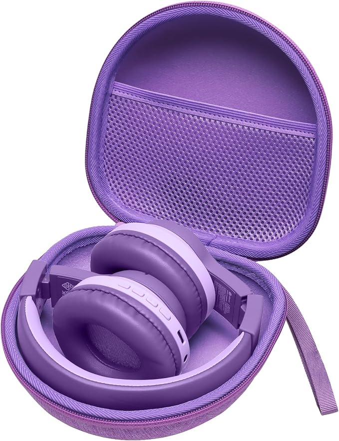 Estuche para Auriculares Infantiles LTGEM – Compatible con iClever, EarFun K1 e IMYB – Morado