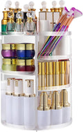 Organizador de Maquillaje Giratorio Sanipoe – Ajustable DIY, Plegable, Gran Capacidad, Blanco