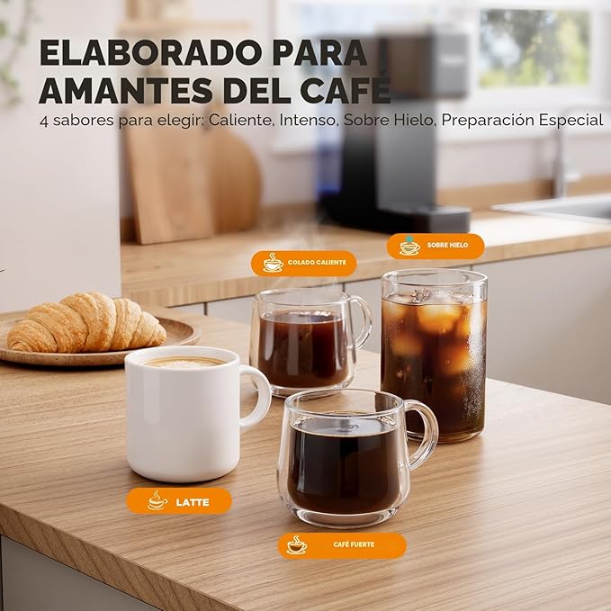 Tastyle Cafetera Individual con Espumador – Usada | Cápsulas K y Molido, 4 Estilos, 40oz