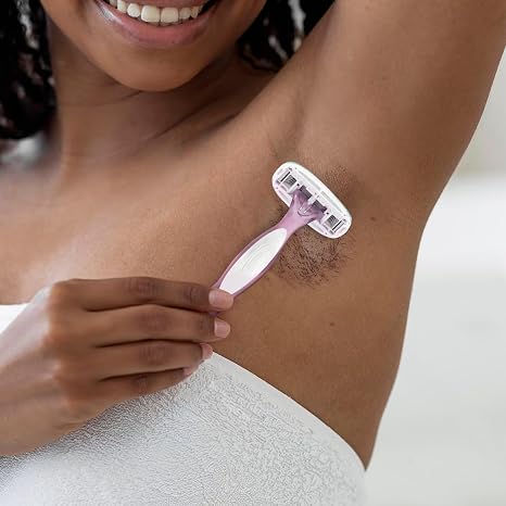 Rasuradora BIC Soleil 5 Sensible para Mujeres – 5 Cuchillas, Franjas de Humedad, Cabeza Giratoria 360°, Paquete de 5