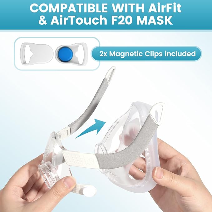 Marco F20 para máscara facial completa AirFit F20, incluye marco, 2 clips, ajuste cómodo, diseño cómodo, compatible con AirFit F20