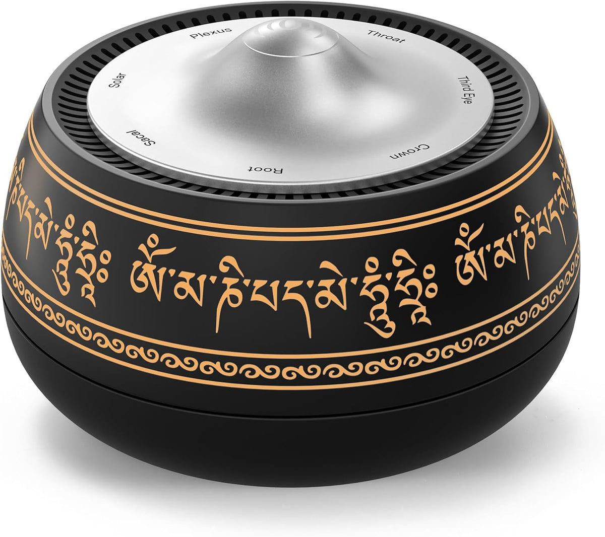 Cuenco Tibetano Electrónico Portátil | 8 Modos de Chakra con Modo de Ciclo | Automático/Manual | Vibración y Temporizador | Recargable USB-C | Para Meditación