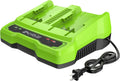 Cargador de batería Greenworks de 24V con doble puerto
