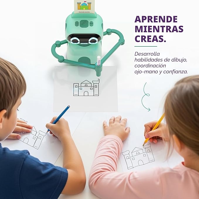 Dan&Darci Scribbly The Drawing Robot for Kids - 3 4 5 6 7 8 Year Old Girl 5 Year Old Boy Birthday Gift - Kids Toys for Ages 5-7 - Learning Toys for Boys - Girls Educational Cool Toy
