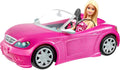 Set de Juego Barbie con Auto Convertible Rosa de 2 Asientos – Incluye Muneca con Vestido y Lentes de Sol