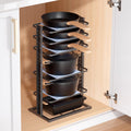 LAMU Organizador de Ollas y Sartenes bajo Gabinete | 6 Niveles Ajustable de 14 a 24.57 pulgadas | Rack Resistente para Cocina, Soporta hasta 12 pulgadas