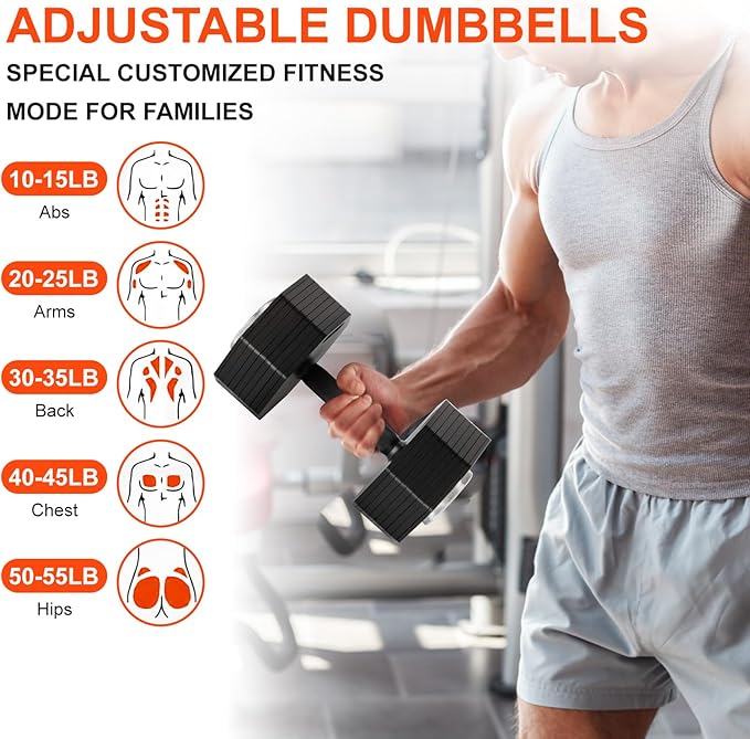 AOC Pilates Par de Barras para Mancuernas Ajustables Universales – Para Discos de 1", Gym en Casa