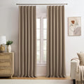 Cortinas Blackout Cappuccino 150" de Largo (3.8m) | Extra Largas con Pliegue Pinch | Para Sala | Térmicas Plisadas | Para Hogar y Hotel