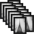Set de 12 Marcos de Fotos 5x7 Negros | Portarretratos para Galería de Pared o Mesa