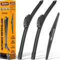 Juego de limpiaparabrisas AUTOBOO de 26" + 19" con limpiaparabrisas trasero de 16" para Toyota Prius 2010 2011 2012 2013 2014 2015 - Calidad original de fábrica (Paquete de 3)