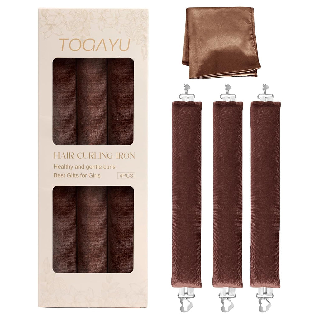 Togayu Rulos sin Calor para Cabello | Set de Rizado Nocturno con Varilla de Terciopelo Jumbo | Rizos Suaves para Todo Tipo de Cabello