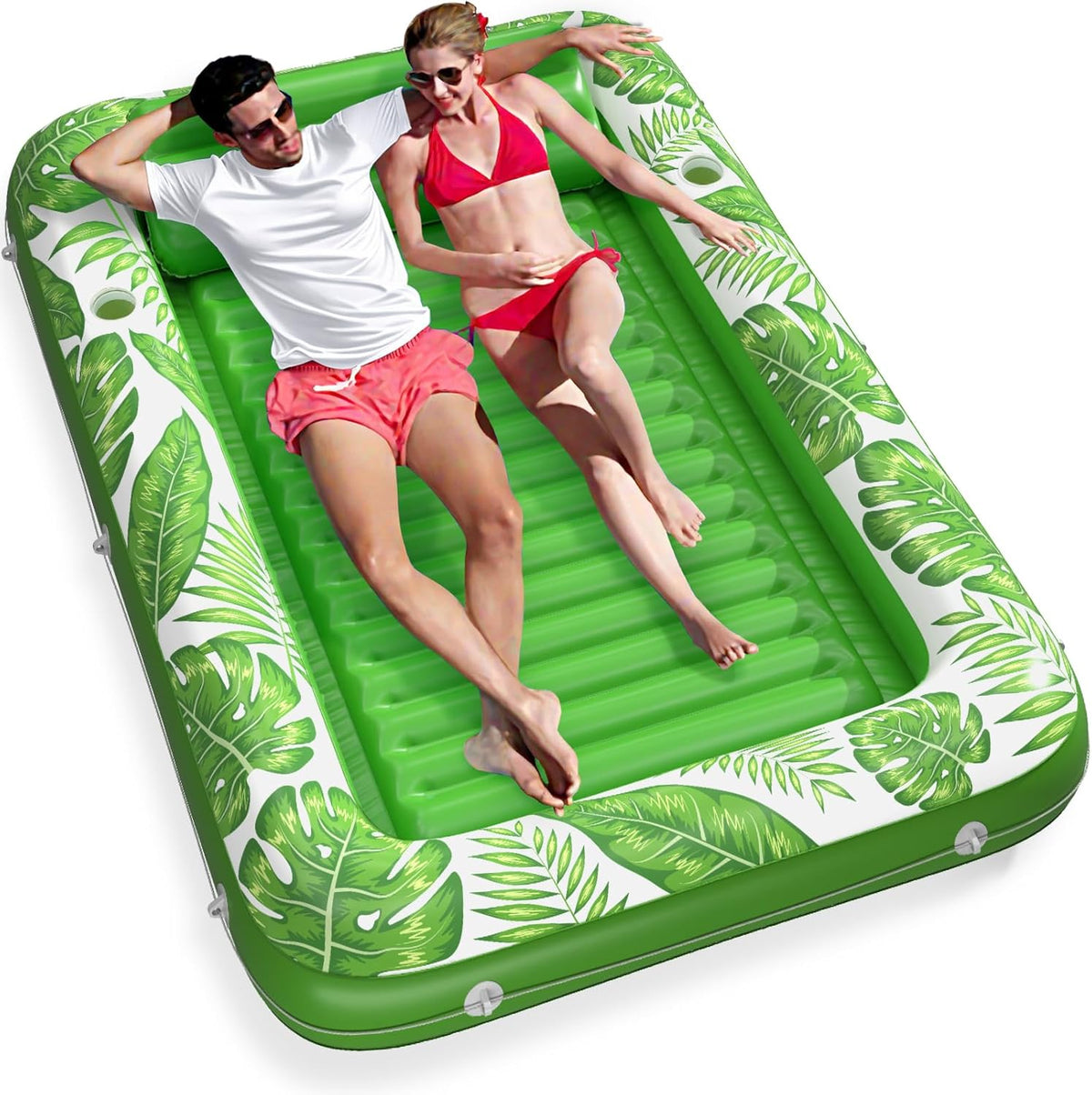 Flotador Inflable para Bronceado Jasonwell 4 en 1 | Tina de Bronceado con Agua | Balsa Lounge para Piscina | Cama de Bronceado para Adultos | También Piscina Infantil