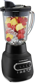 Licuadora Hamilton Beach Wave Action 800W — Cuchillas Ice Sabre, Jarra de Vidrio 40oz, Diseño Silencioso, Negro