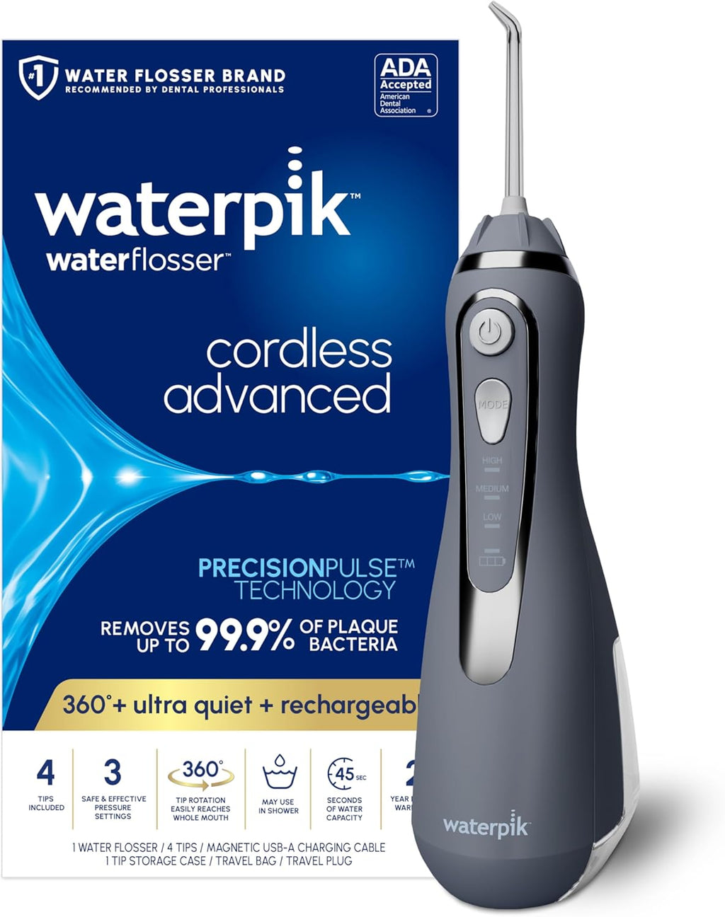 Waterpik Advanced 2.0 para dientes, encías, aparatos de ortodoncia y cuidado dental