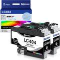 Cartuchos de Tinta Negra LC404 Brother Pack 2 | Alto Rendimiento, Compatible MFC-J1205W, J1215W y J1205W XL