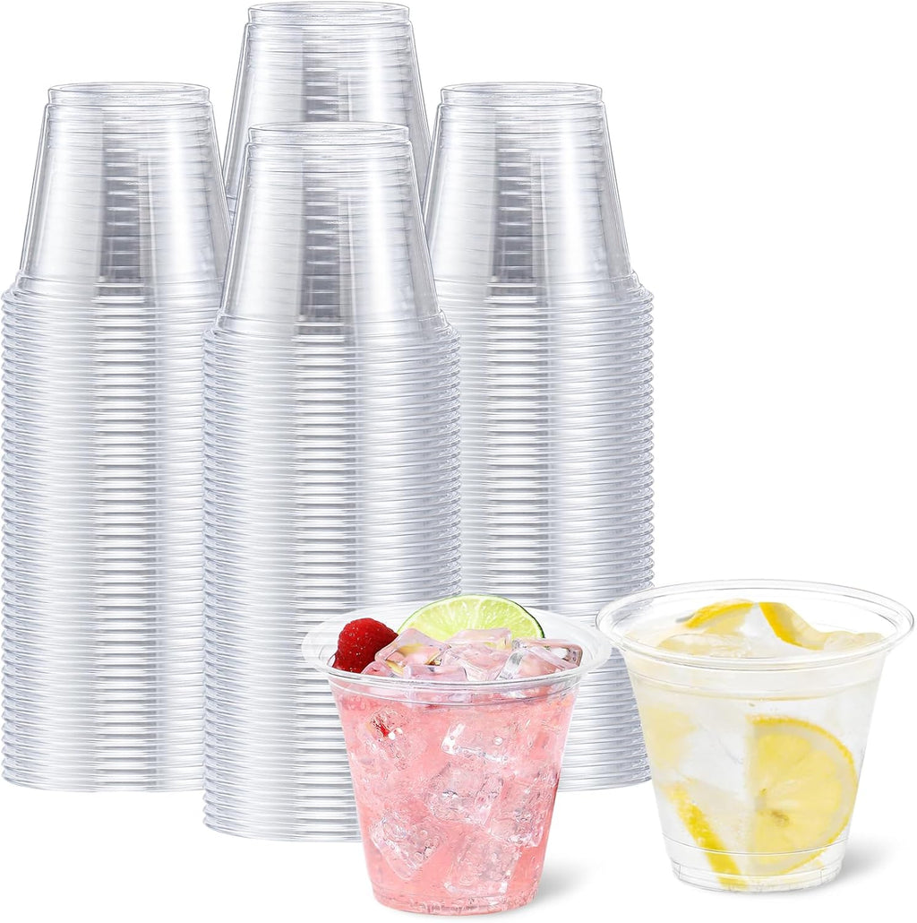 BYSNOW 250 Vasos de Plastico Transparente 9oz | Desechables para Fiestas | Resistentes y Aptos para Alimentos | para Vino, Jugo y Coctel