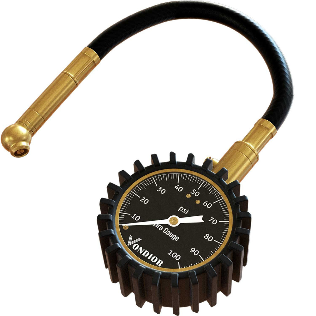 Manómetro de Presión Vondior 0-100 PSI – Certificado ANSI B40.1, Esfera Grande 5 cm para Carros y Camiones