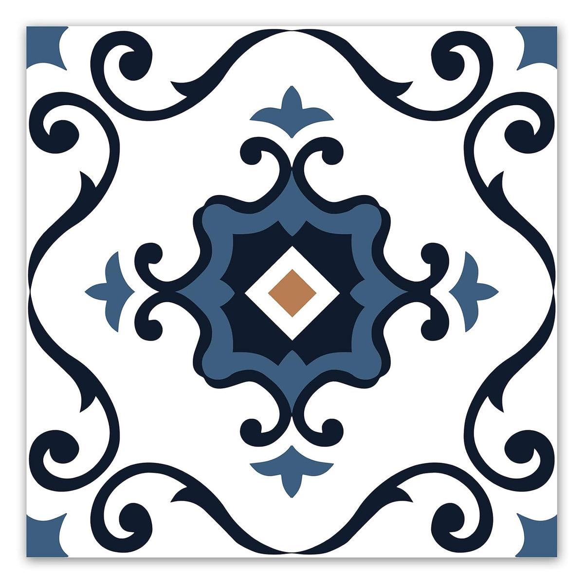 WOWSTAR Paquete de 30 baldosas autoadhesivas para piso, baldosas de vinilo de 30 x 30 cm, tablones de piso impermeables autoadhesivos para cocina, comedor, dormitorios, 2,88 m² - Textura de flor azul