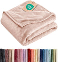 Cobija NEWCOSPLAY Twin Rosa – Franela Sedosa 3D Jacquard, Ultra Suave, Ligera, 60"x80", Todo el Año