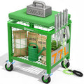 Carro de Jardin TITIUNCLE con Asiento Rodante | 500 Lbs | Banco con Ruedas | 3 en 1 | Patio Jardin Adultos Mayores