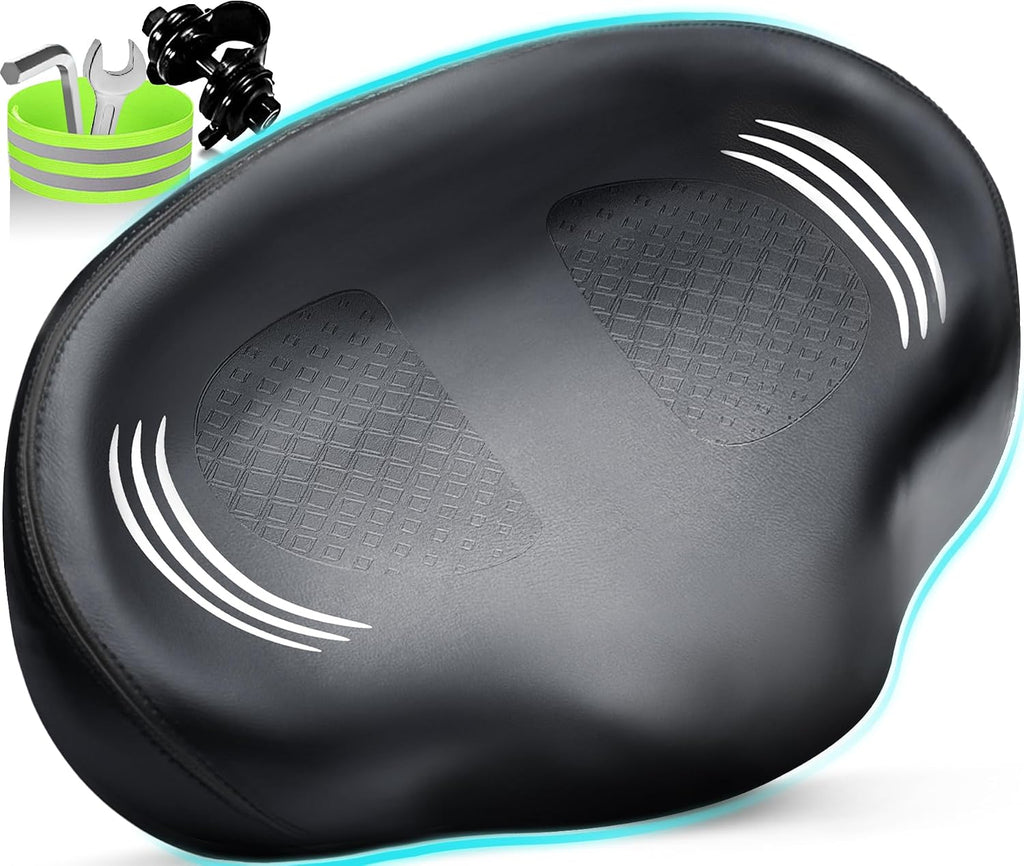 Asiento de Bicicleta Sin Nariz Ancho – Sillón Cómodo para Hombres y Mujeres, Compatible con Peloton, Eléctrica y Crucero