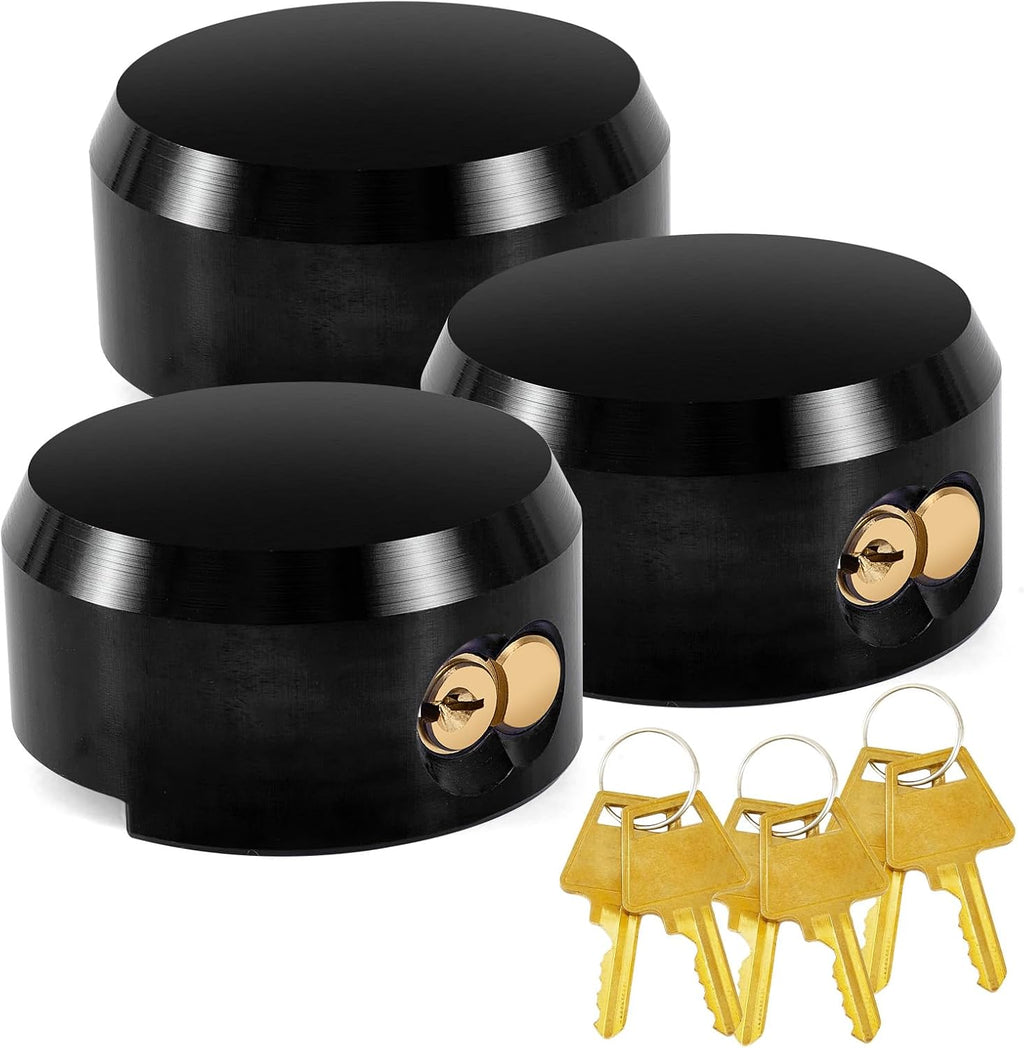 Candado Pomunty de 3 unidades para remolques con llave igual, candados de puerta de remolque de aluminio sólido 6061, candados de grillete oculto reforzados para remolques, camiones, furgonetas y puertas de cobertizos con 6 llaves.