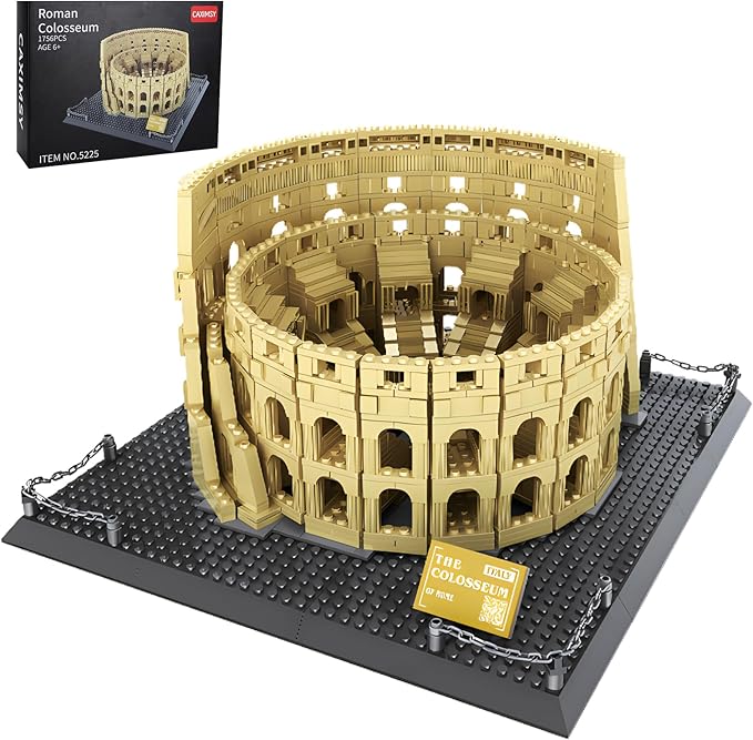 CAXIMSY – Set de Bloques de Construcción Coliseo Romano | 1756 Piezas | Modelo Arquitectónico | Colección Landmarks | Para Adultos y Niños