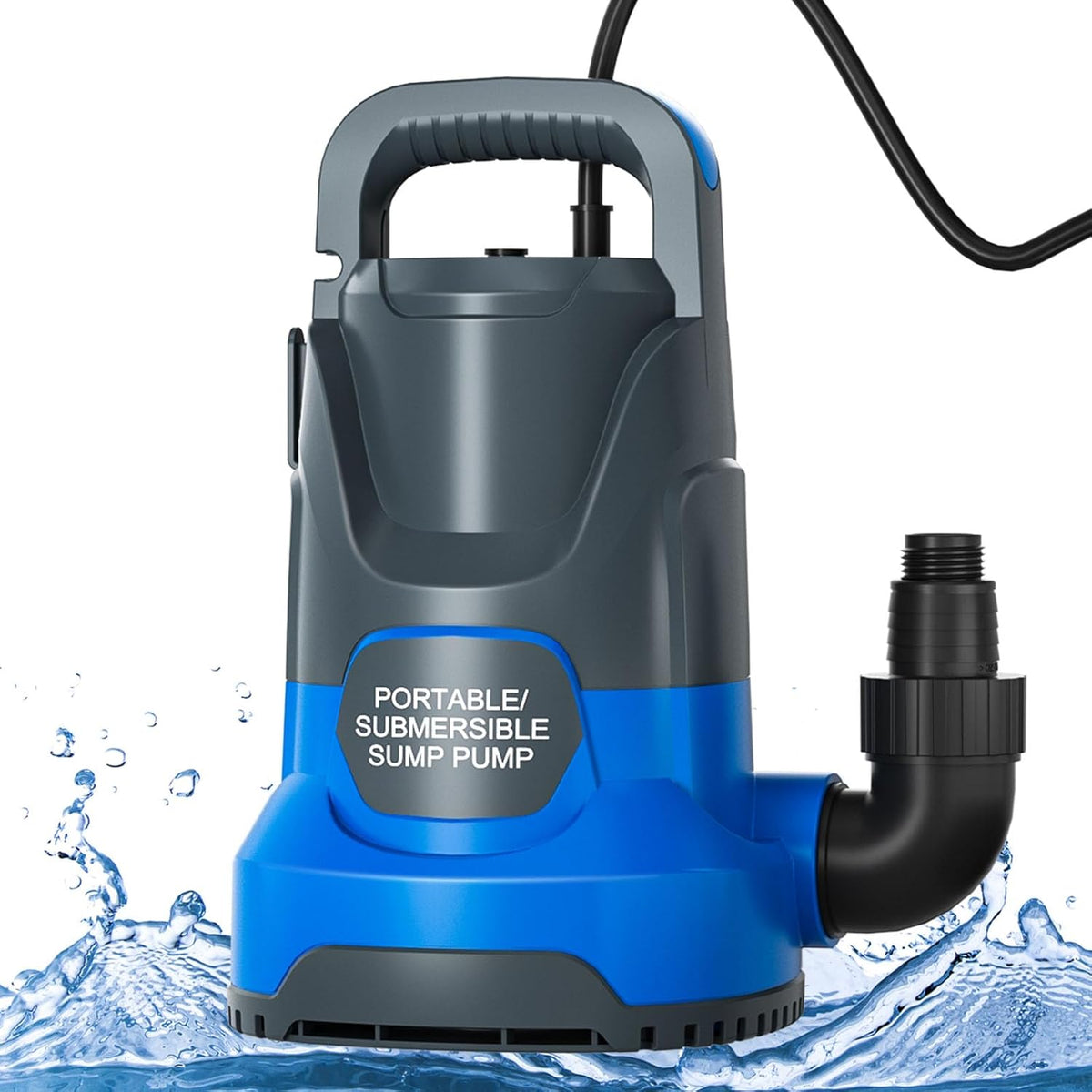 USADO-Bomba Sumergible PANRANO 1HP | Bomba de Agua de 3700 GPH | Eléctrica Portátil para Vaciar Piscinas y Sótanos | Azul