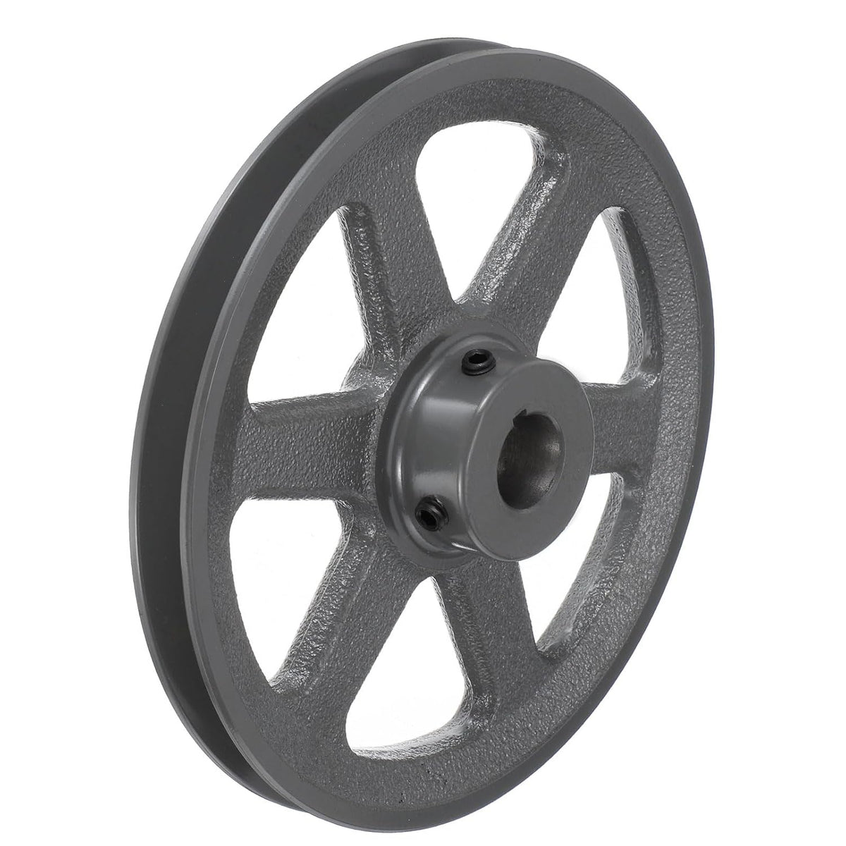 Polea para Correa Trapezoidal uxcell AK74-7/8 – Hierro Fundido, Ranura Simple, D.I. 7/8", D.E. 7,25", Sección 4L/A
