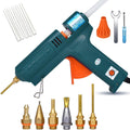 Pistola de Pegamento Caliente Profesional 150W – 6 Boquillas de Cobre, Temperatura Ajustable, Incluye 5 Barras, DIY
