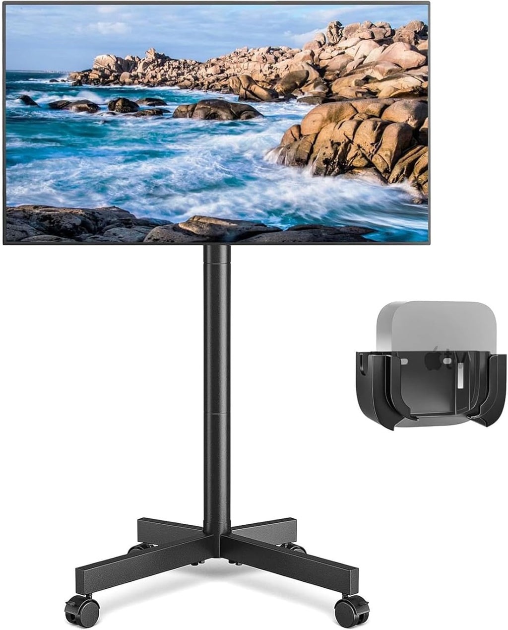 USADO-Carrito Móvil para TV Rfiver | Soporte Rodante para Pantallas de 23 a 65 Pulgadas | Portátil con Ruedas, Inclinación y Altura Ajustable | para Exterior, Hogar y Oficina | Hasta 88 lbs, VESA 400x400