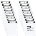 Mini Clipboards Transparentes 5x7 Pulgadas Pack de 20 - Para Aula, Oficina, Enfermeras y Estudiantes